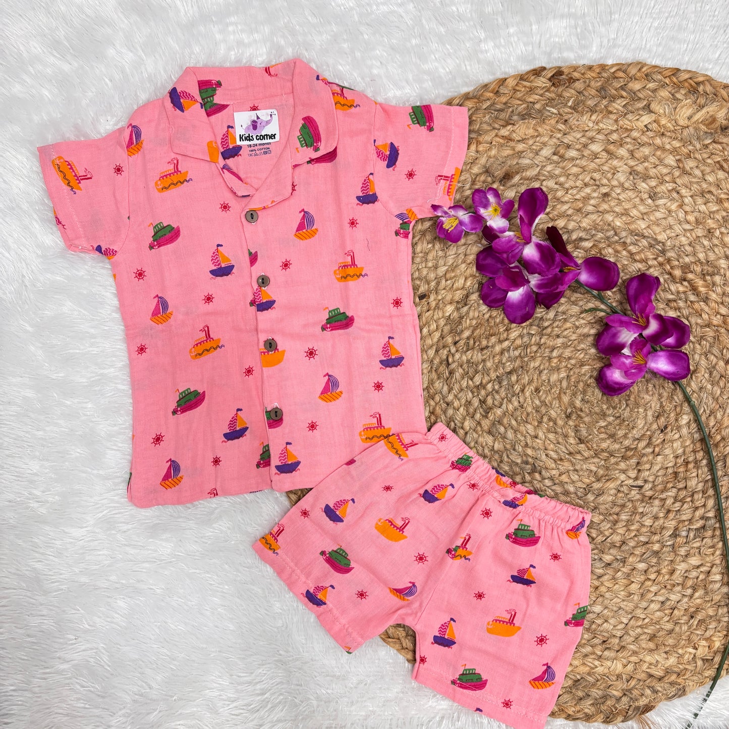 Muslin Double Layer Unisex co-ord set DL01