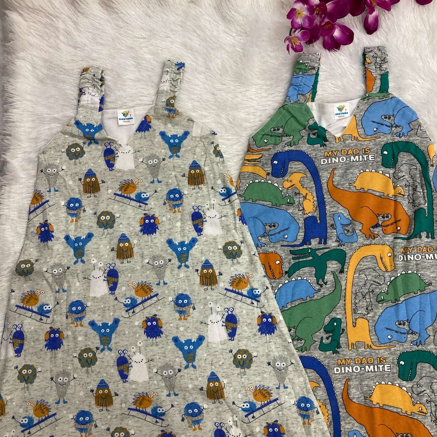Summer Sleeveless Frock 2 pcs combo pack 6 to 7 years