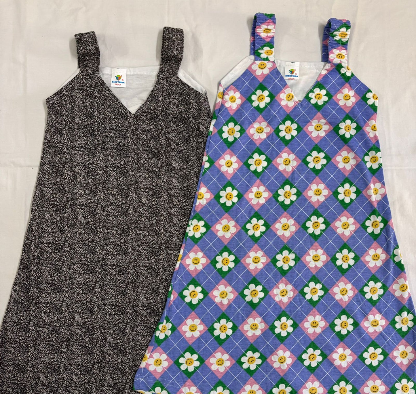 Summer Sleeveless Frock 2 pcs combo pack 5 to 6 years