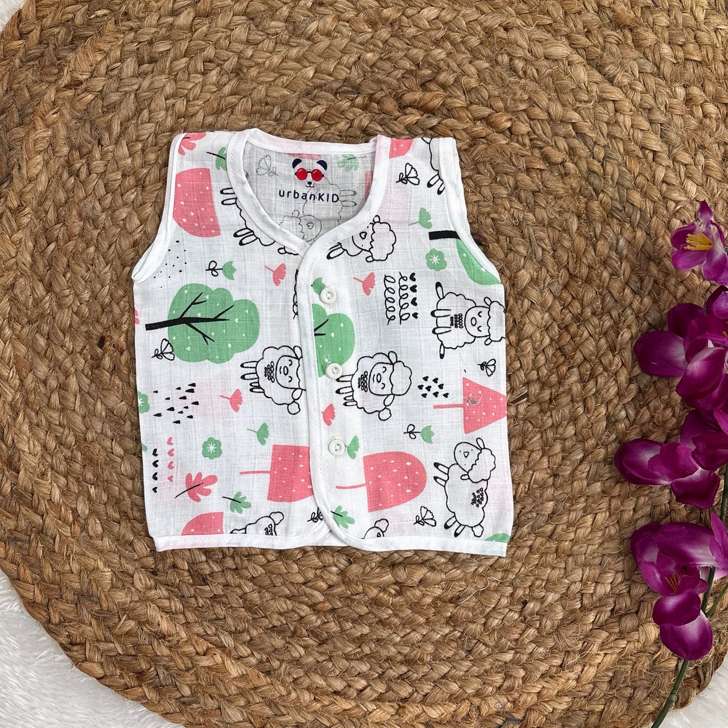 Muslin Button jablas MN01