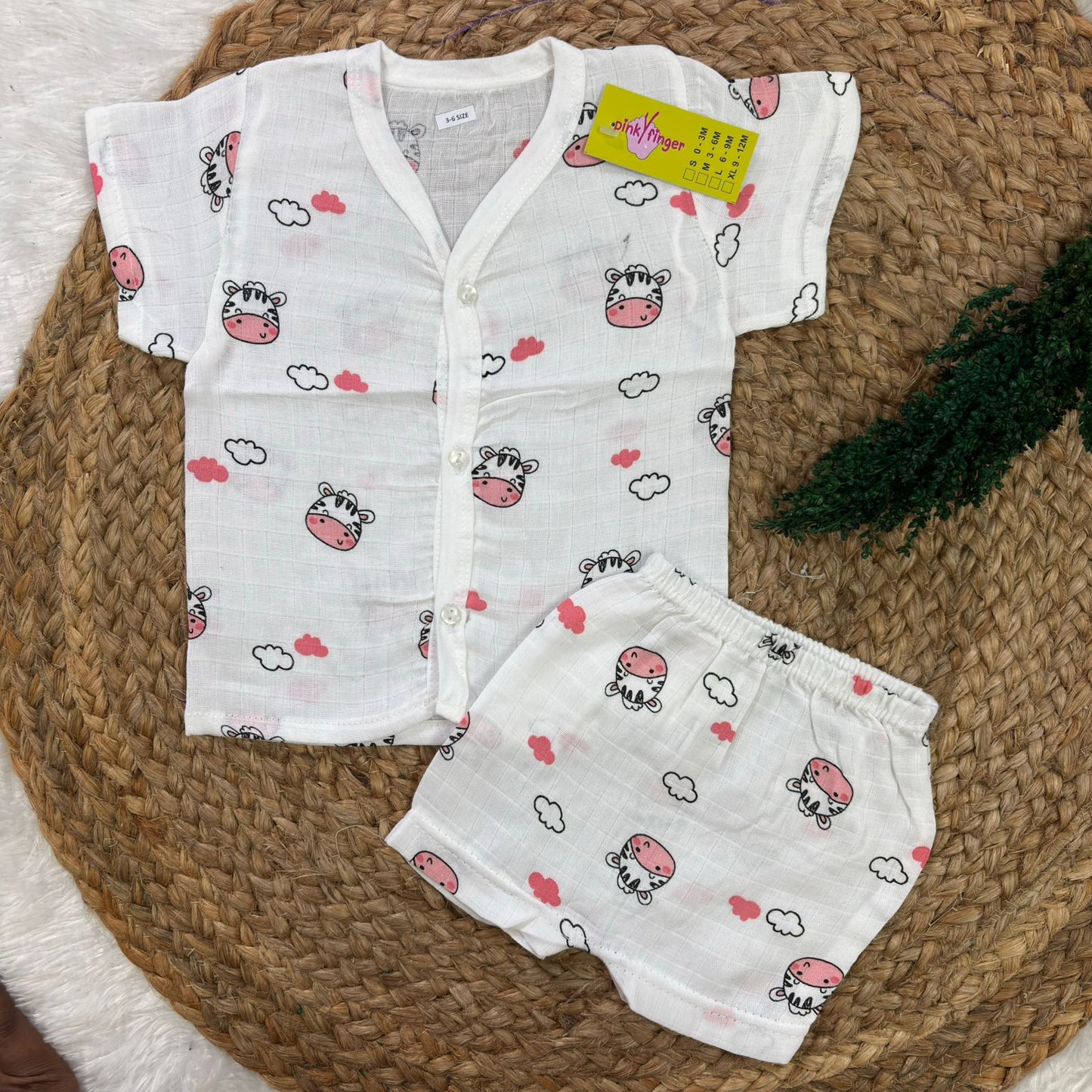 Muslin co-ord set (3 to 6 month)MN01