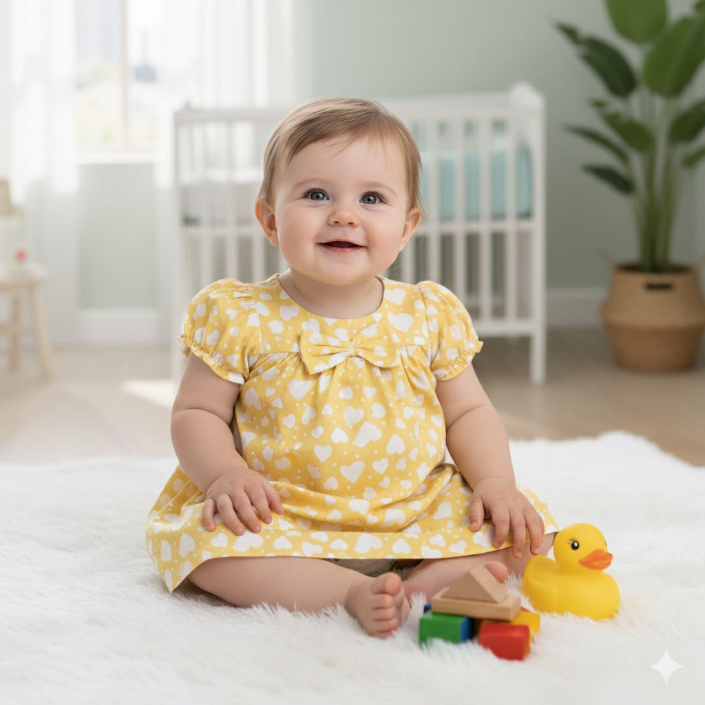 Woven Cotton Baby Frocks CF01