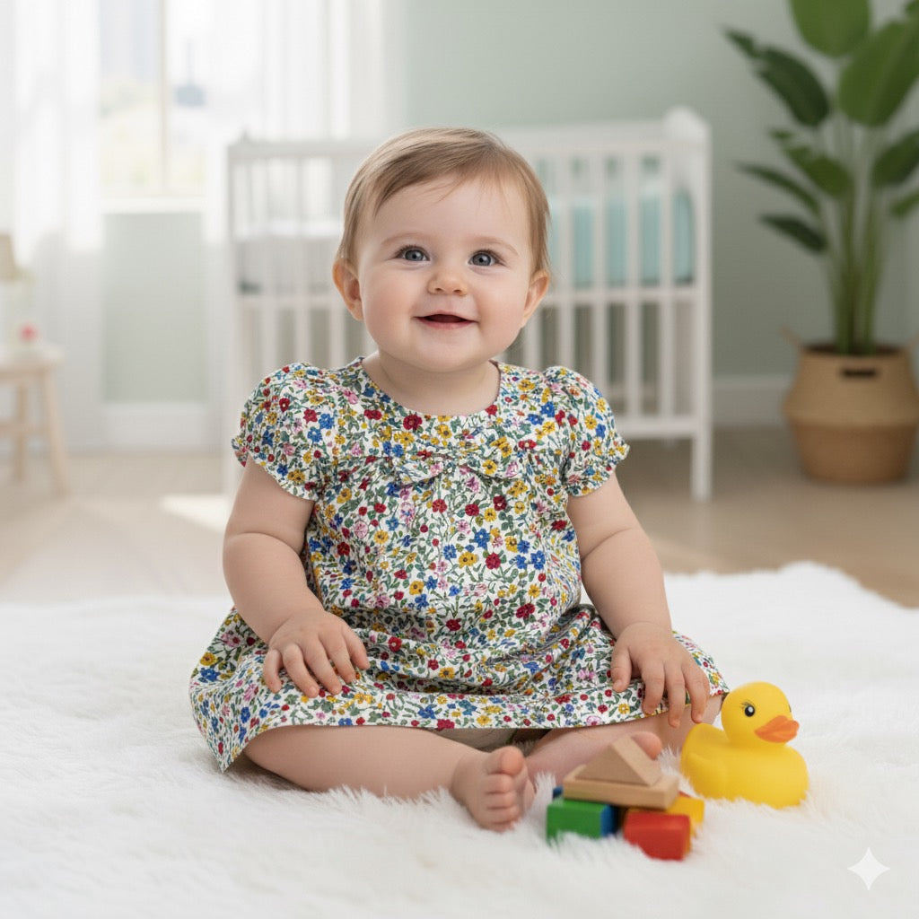 Woven Cotton Baby Frocks CF01