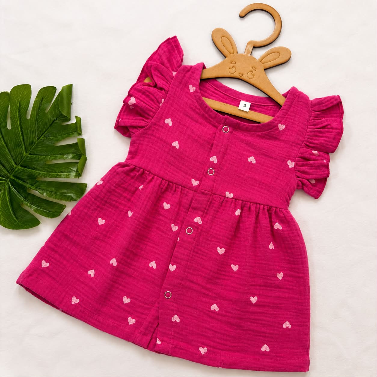 Muslin Frocks Front Open Button MN01