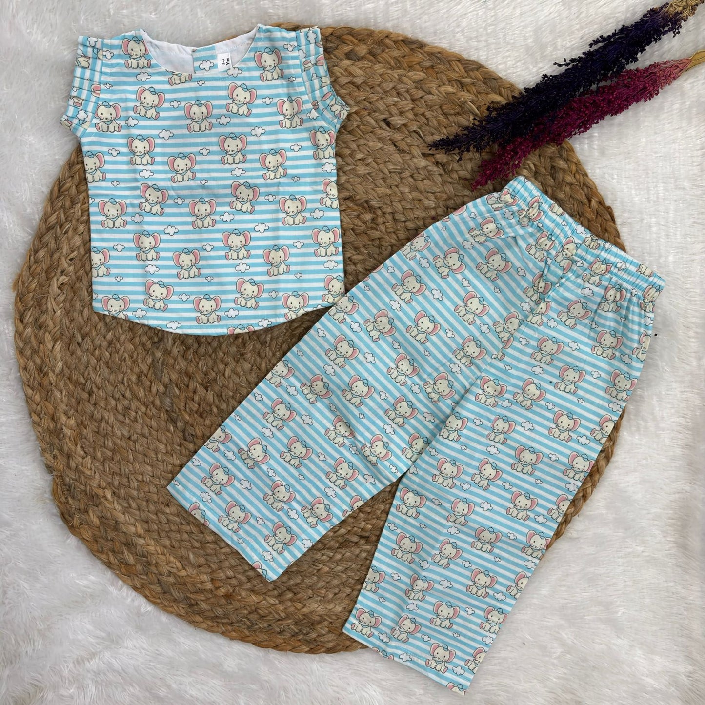 Girls Cotton Pant Co-ord Set