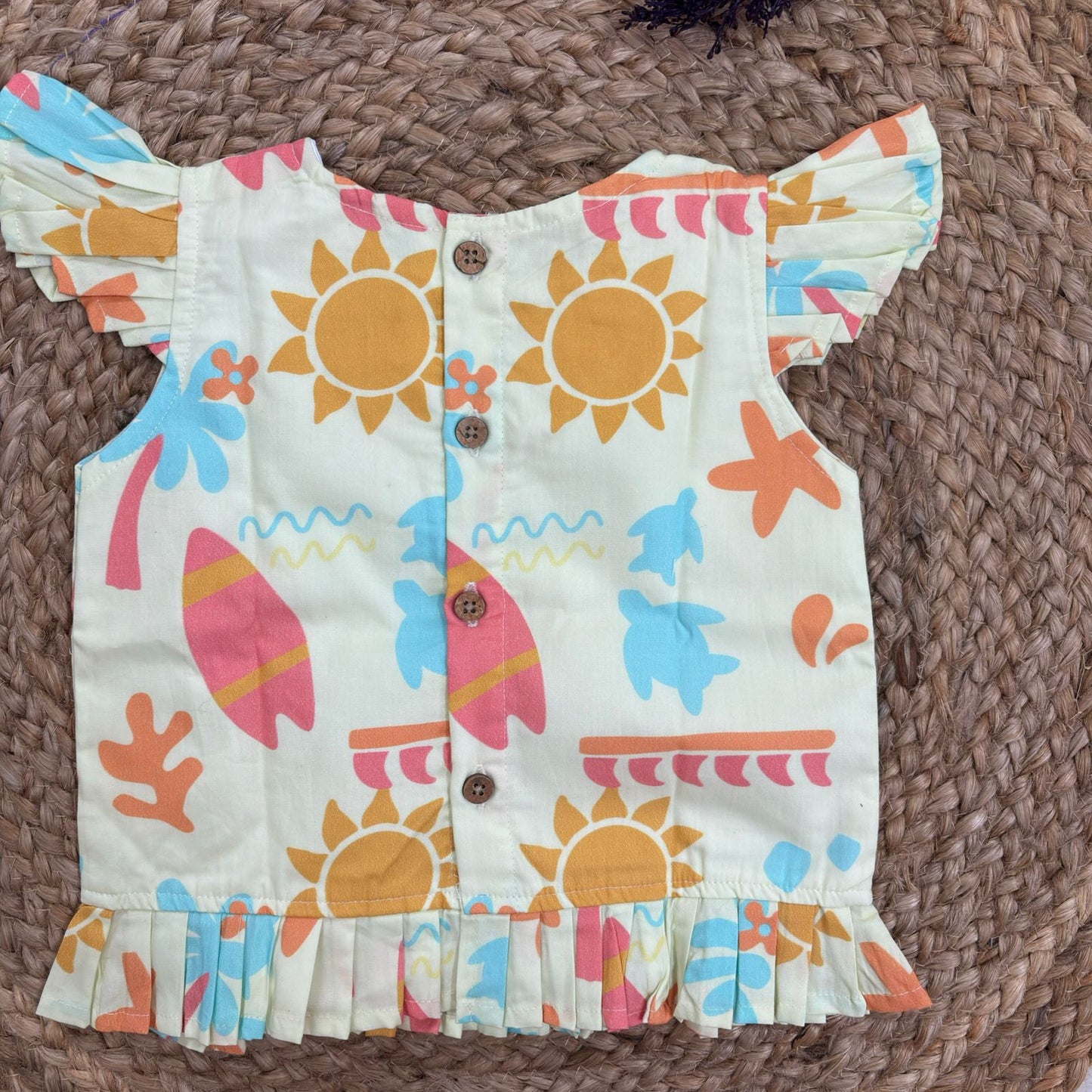 Girls Cotton Shorts Co-ord Set