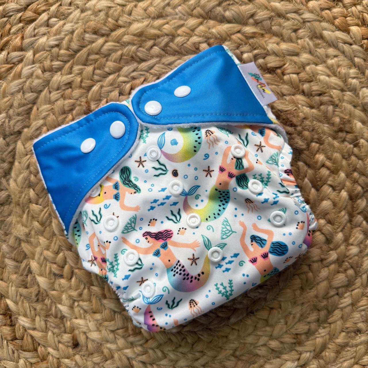 Organic Reusable Cloth Diaper (Mermaid) MN01