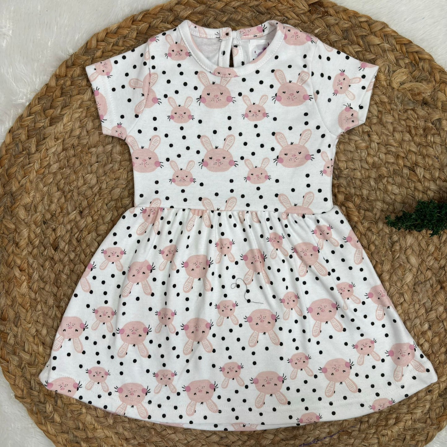 Baby Knitted Frocks with Back Button CF01