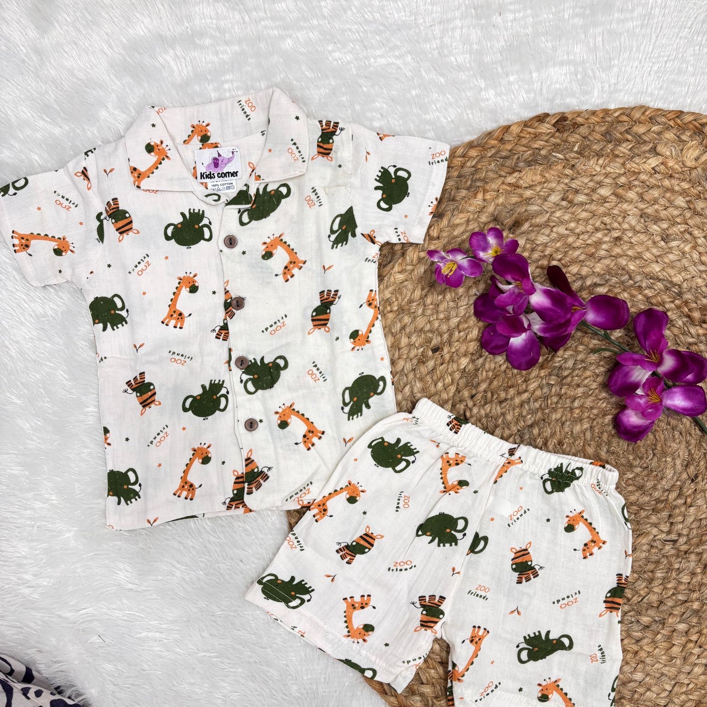 Muslin Double Layer Unisex co-ord set DL01