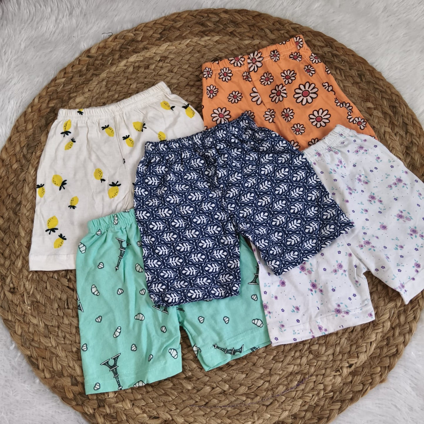Shorts Combo 6 to 12 months (5 pcs pack)