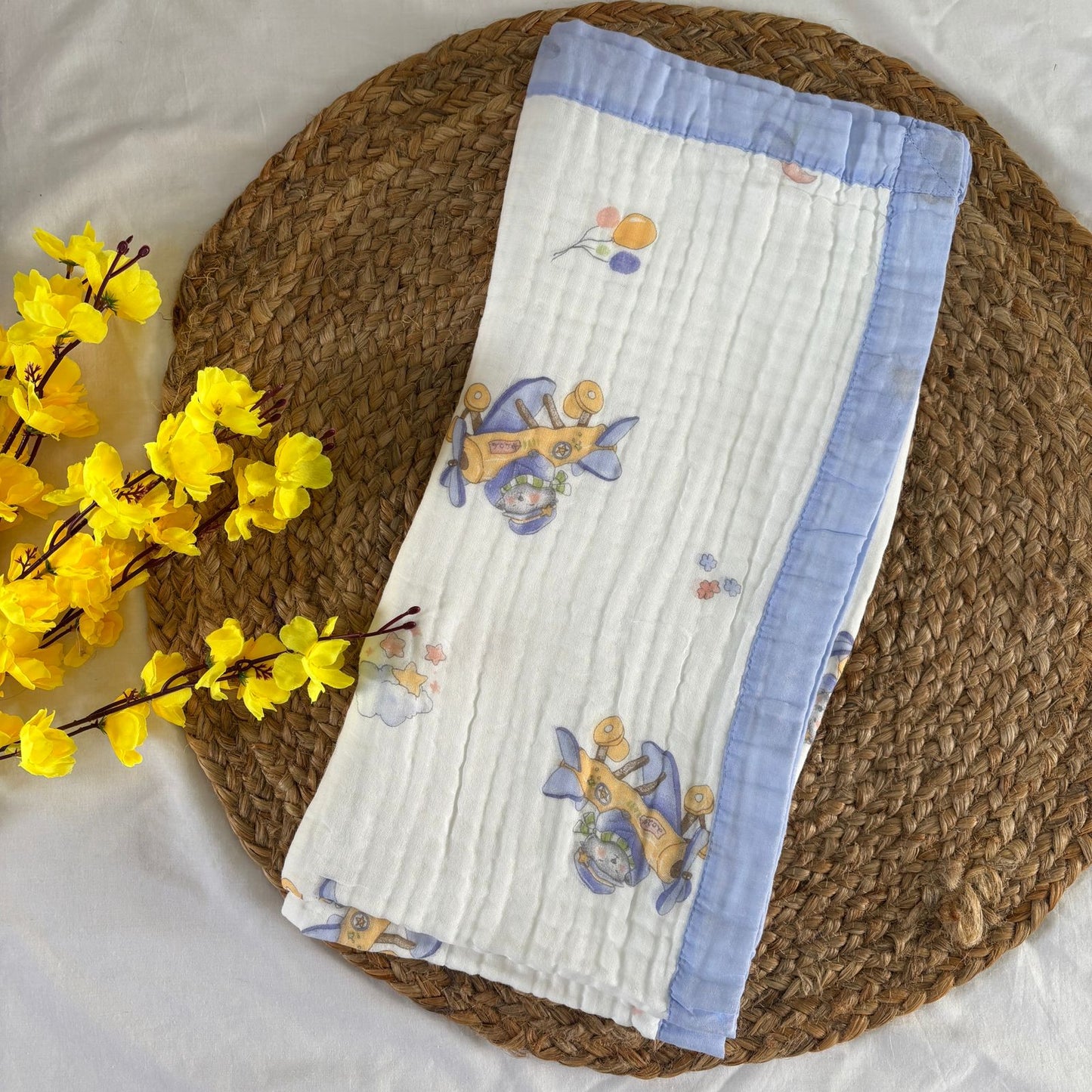 Crinkled Muslin 6 layer Blanket MN01