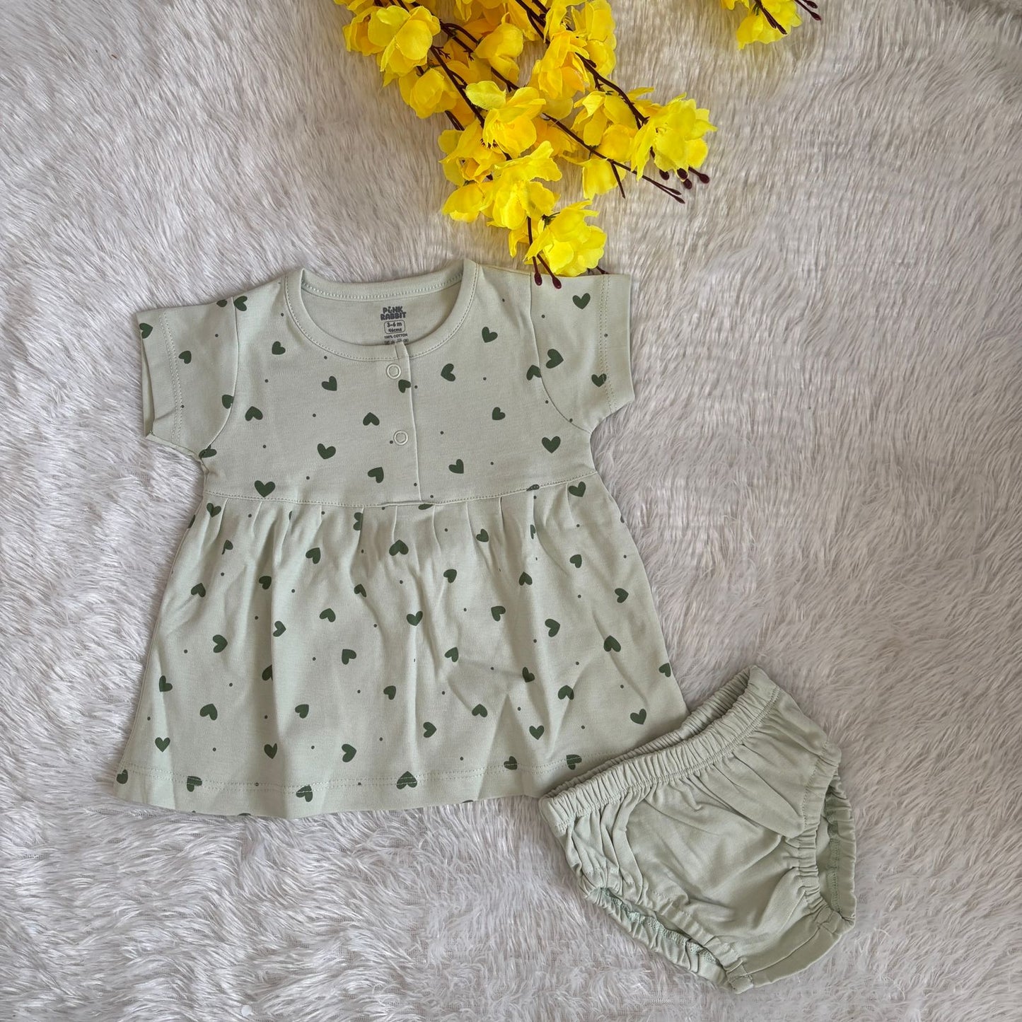 Baby front open premium frocks with panty MN01