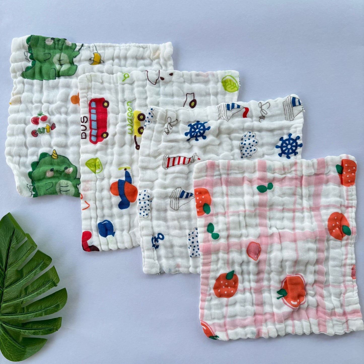 Muslin 6 Layer premium Wash Clothes( Pack of 4)