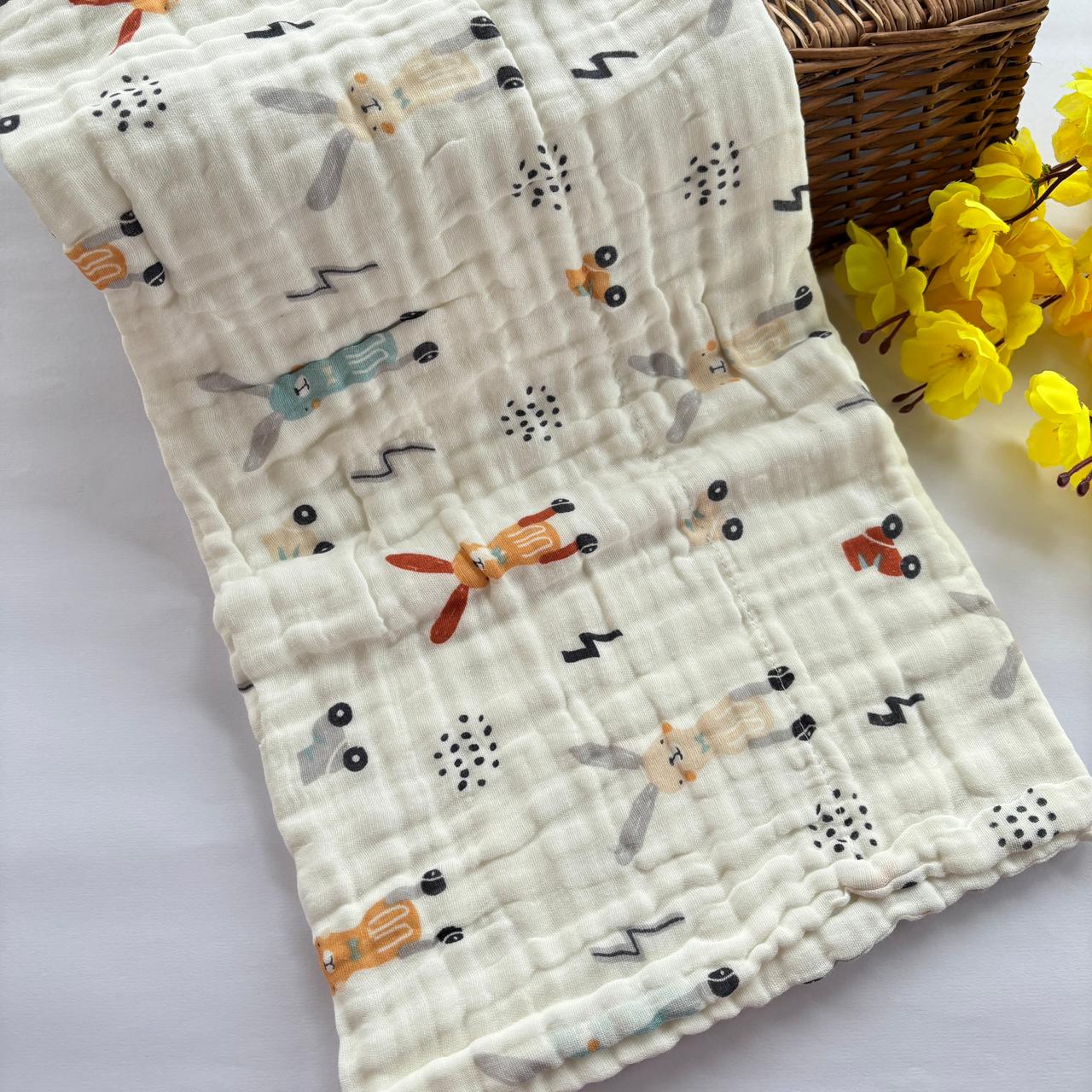 Muslin Crinkled 6 Layer Bath Towel MN01