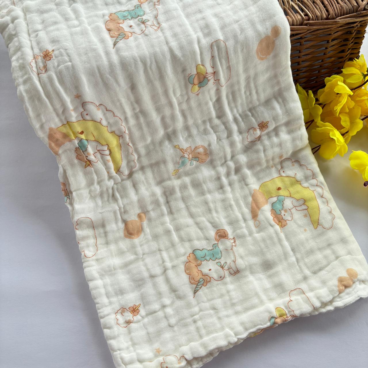 Muslin Crinkled 6 Layer Bath Towel MN01
