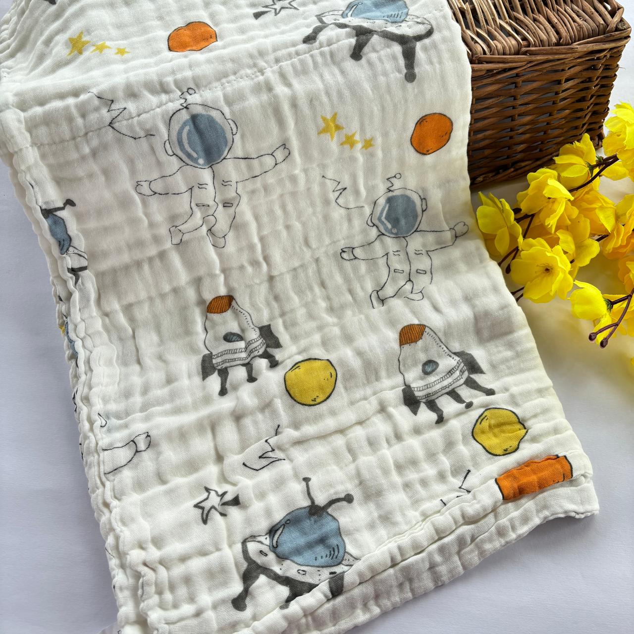 Muslin Crinkled 6 Layer Bath Towel MN01