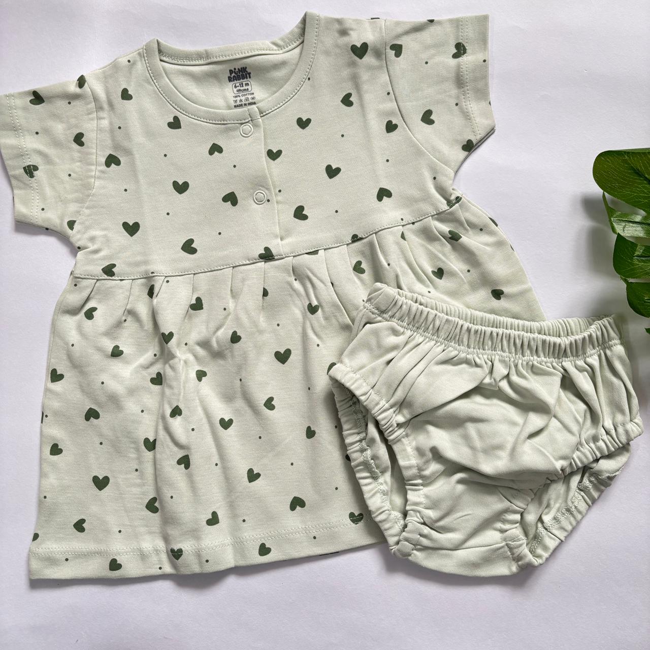 Baby front open premium frocks with panty MN01