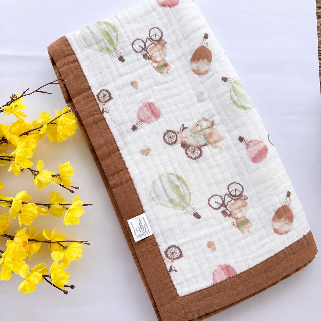 Crinkled Muslin 6 layer Blanket MN01