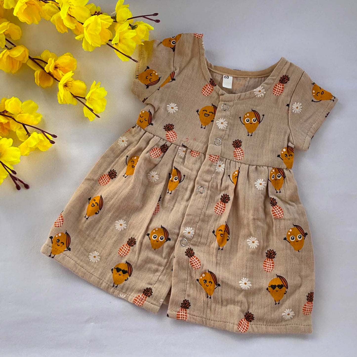 Muslin Frocks Front Open Button MN01
