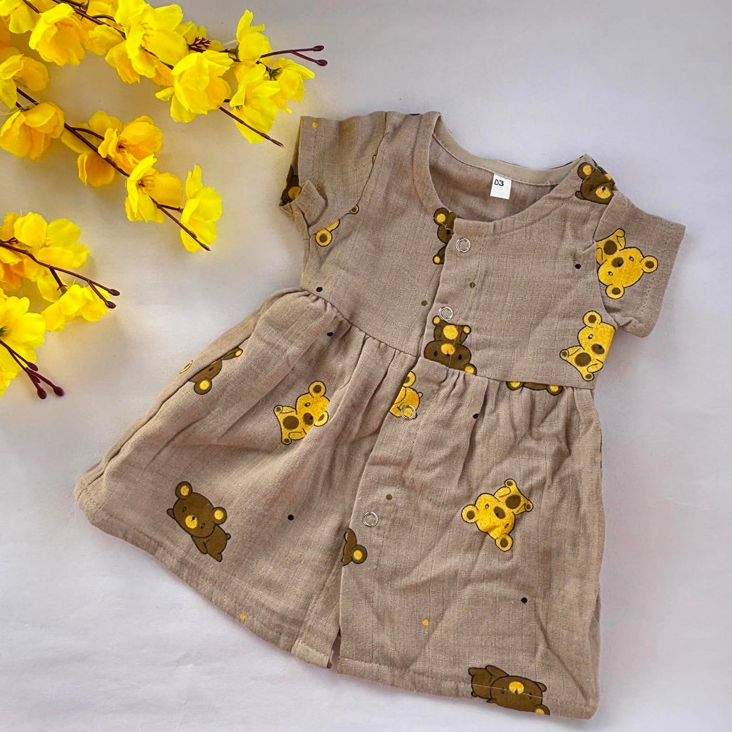 Muslin Frocks Front Open Button MN01