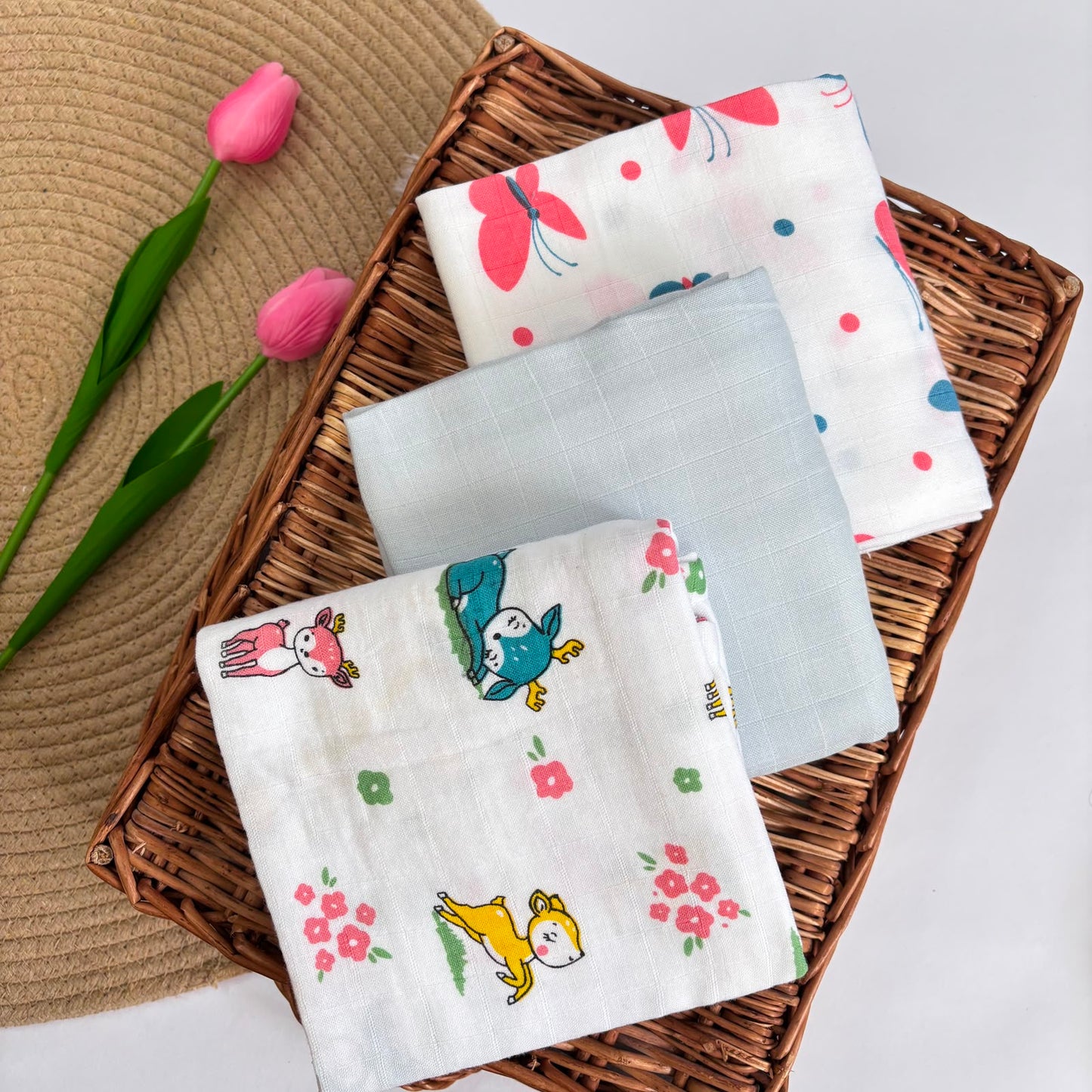 Premium Bamboo Swaddle (Pack of 3 ) MN01