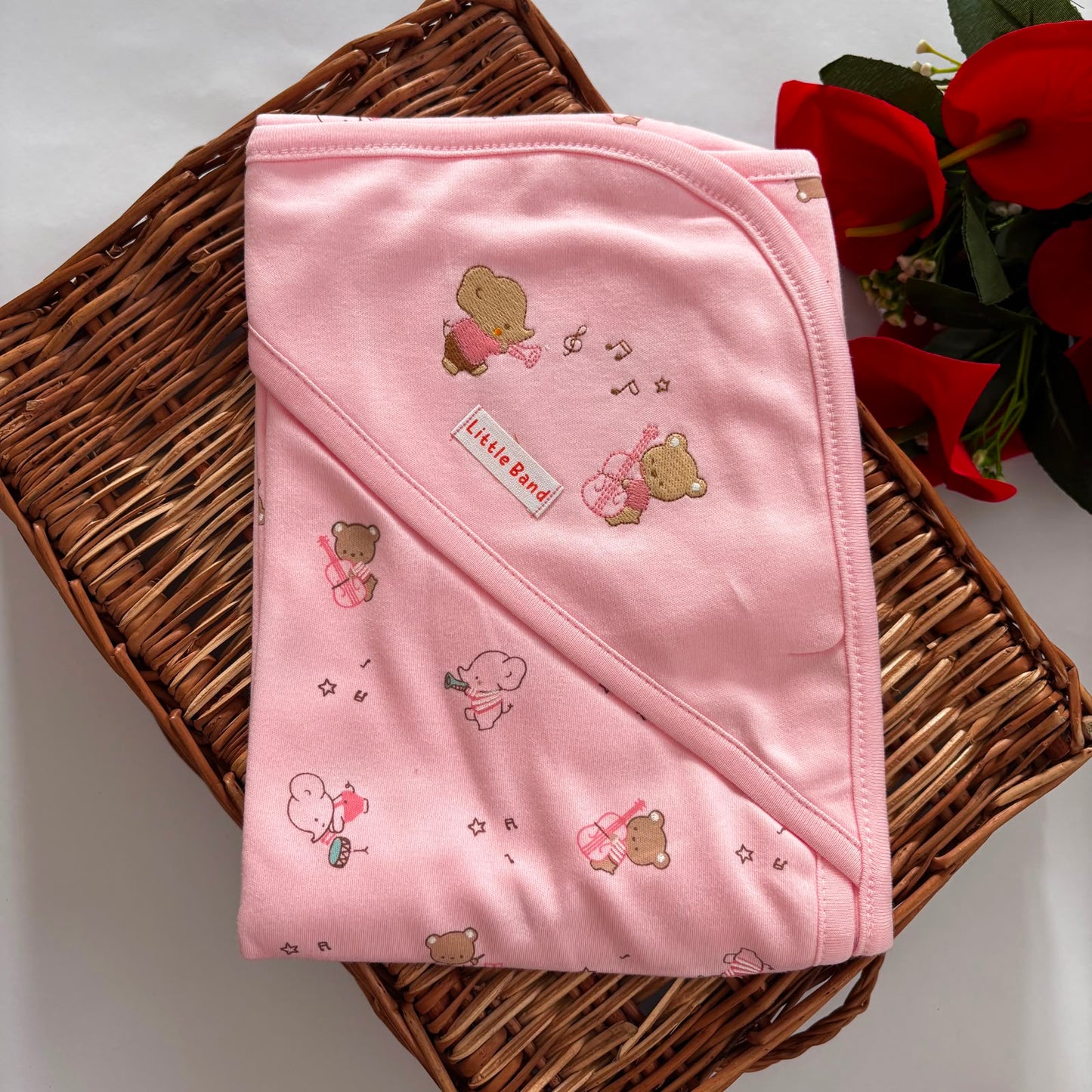 Baby Premium Cap Towel MN01 (Pink )