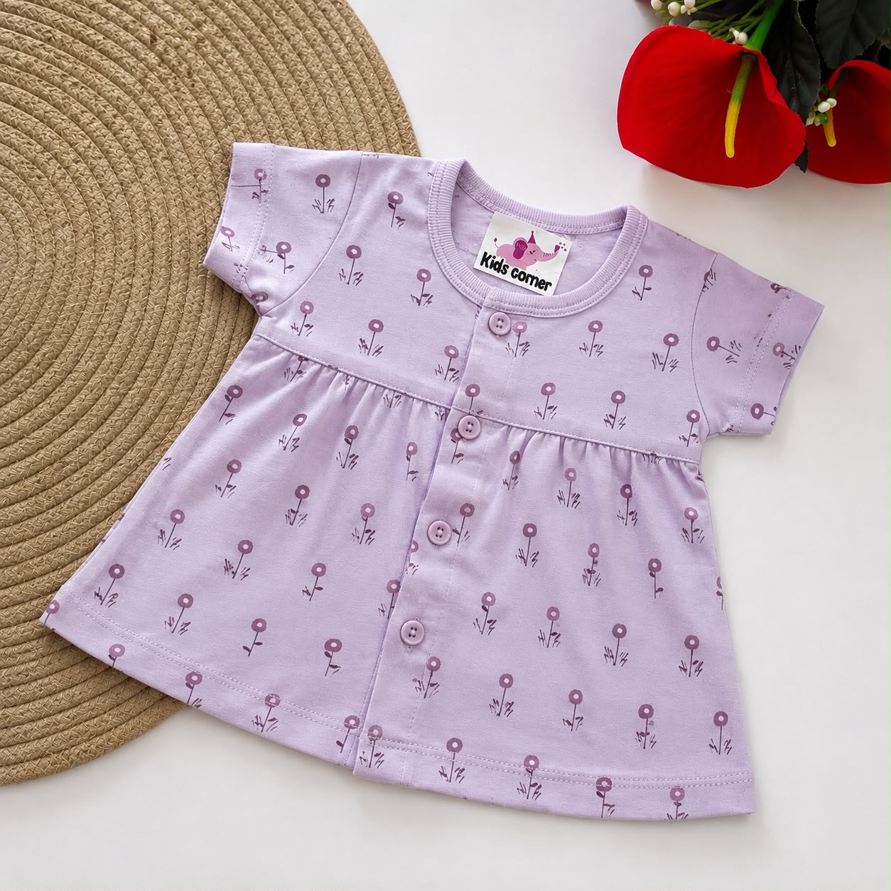 Baby Front Open Premium Frocks MN01