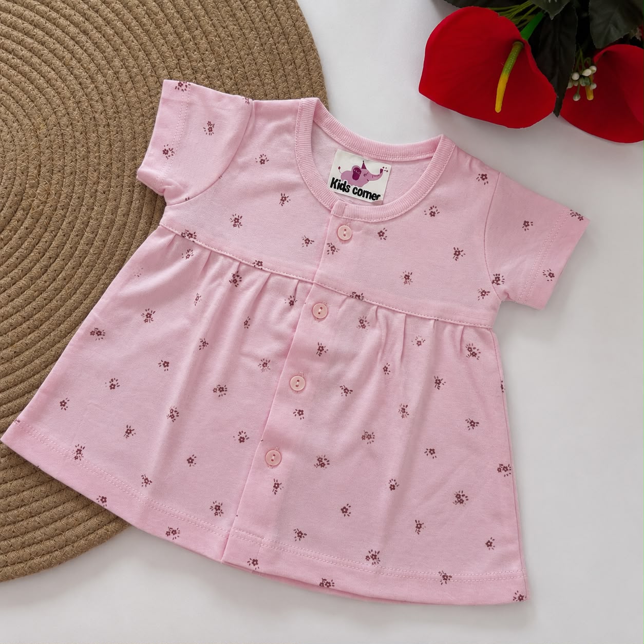 Baby Front Open Premium Frocks MN01