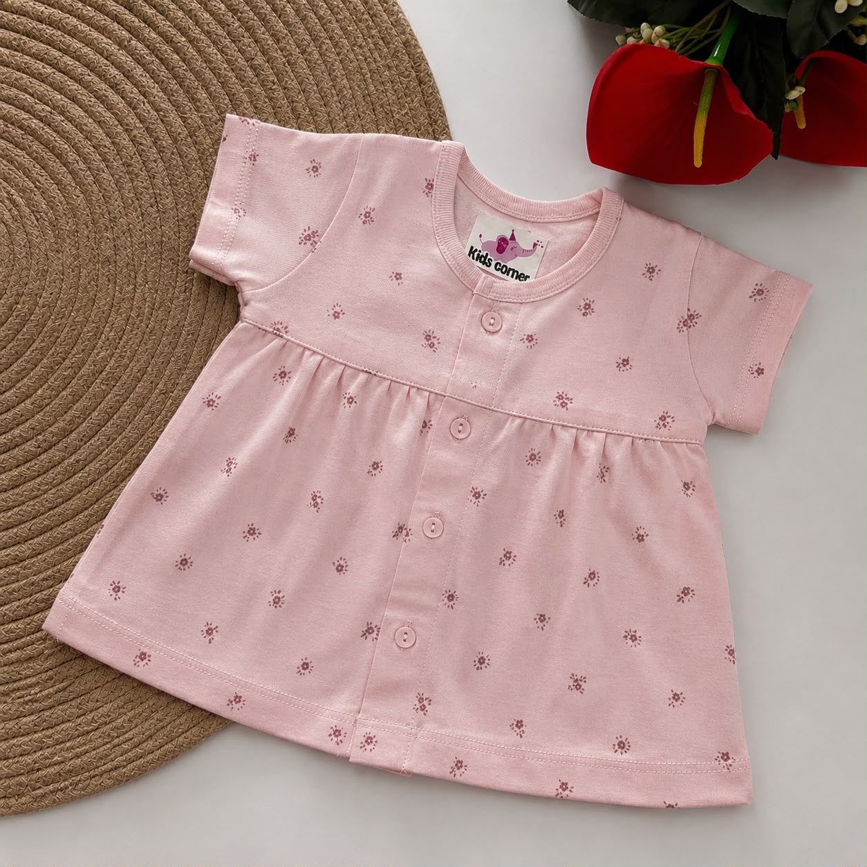 Baby Front Open Premium Frocks MN01