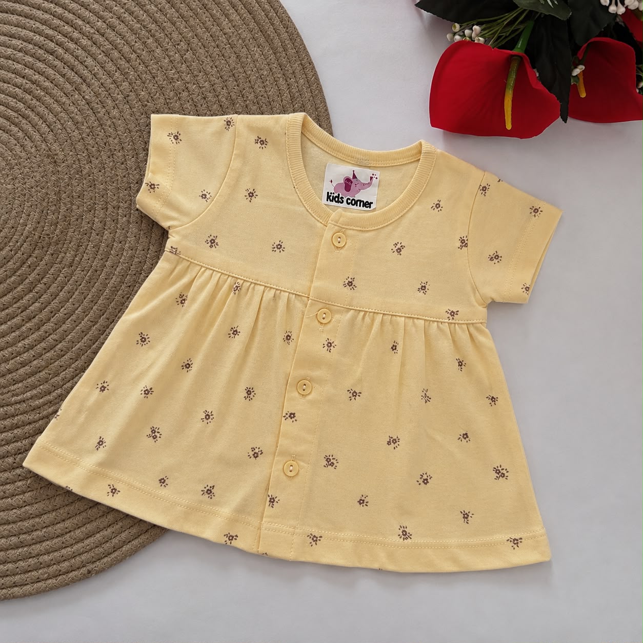 Baby Front Open Premium Frocks MN01