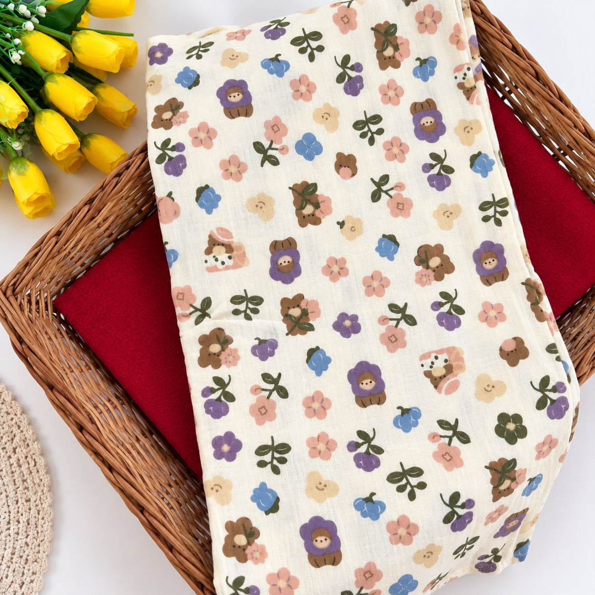 Premium Muslin Crinkled Swaddle Size 100 * 100 cm MN01