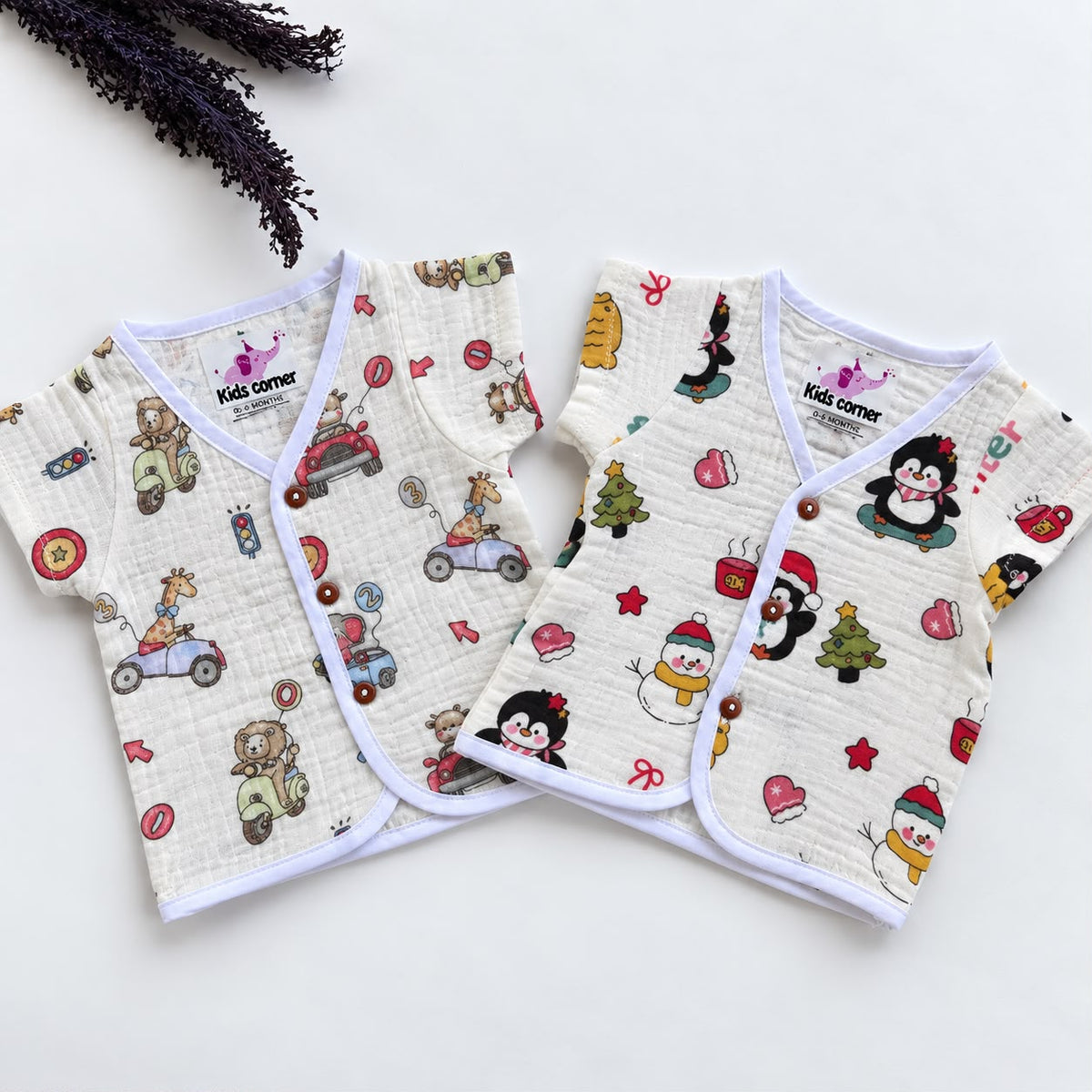 Muslin Crinkled Button jablas (Pack of 2 ) MN01