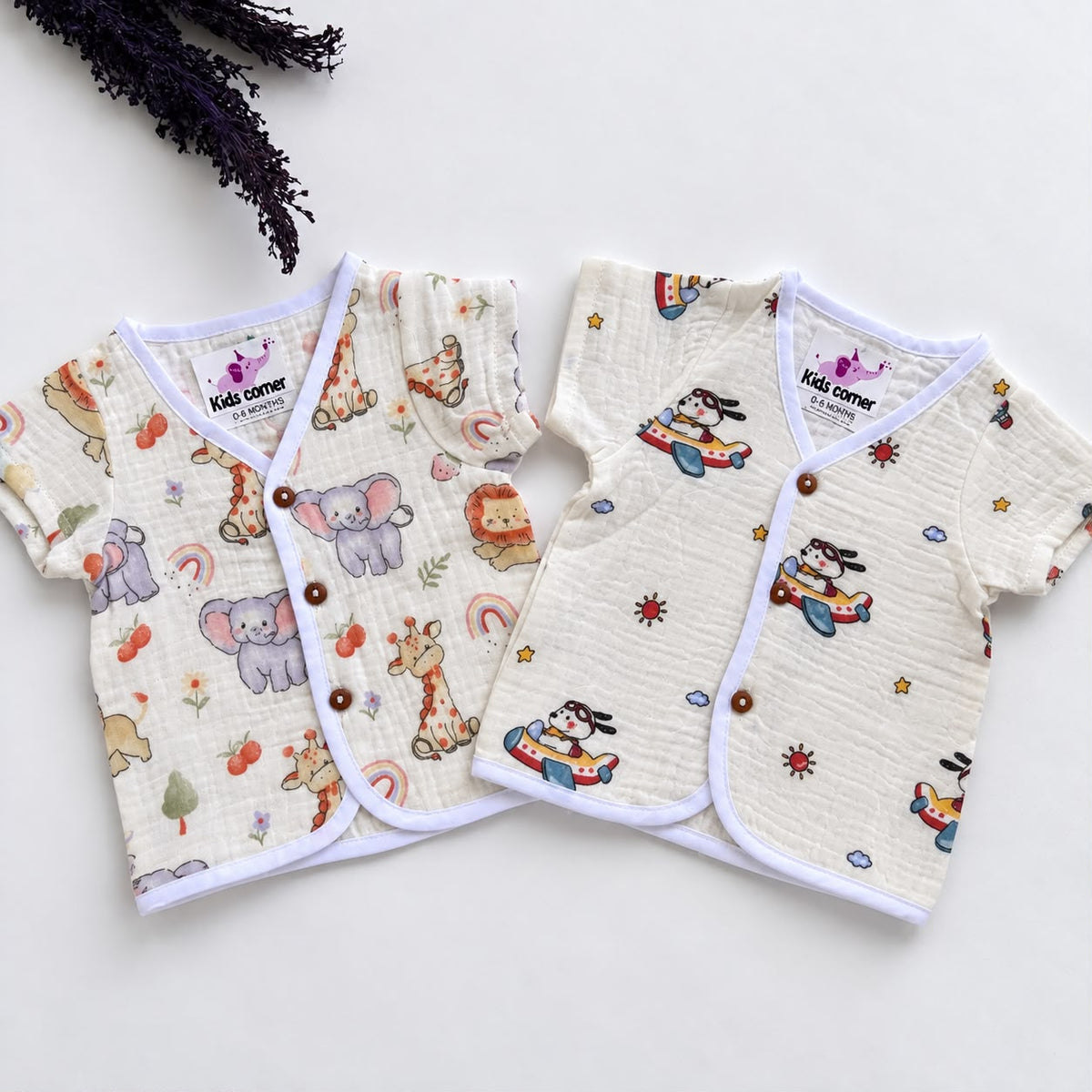 Muslin Crinkled Button jablas (Pack of 2 ) MN01