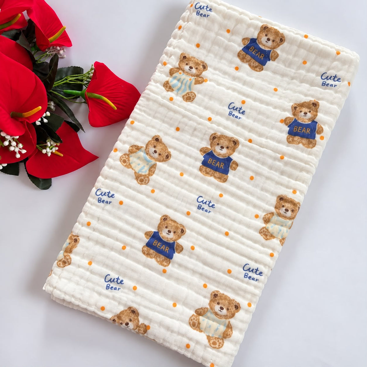 Muslin Crinkled 6 Layer Bath Towel MN01