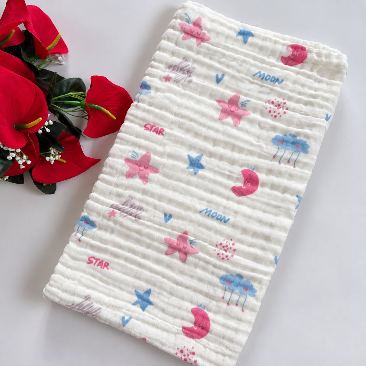 Muslin Crinkled 6 Layer Bath Towel MN01