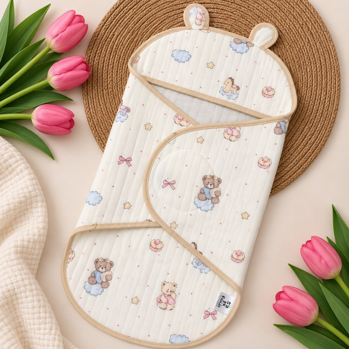 2 layer Muslin Receiving Blanket / Swaddle
