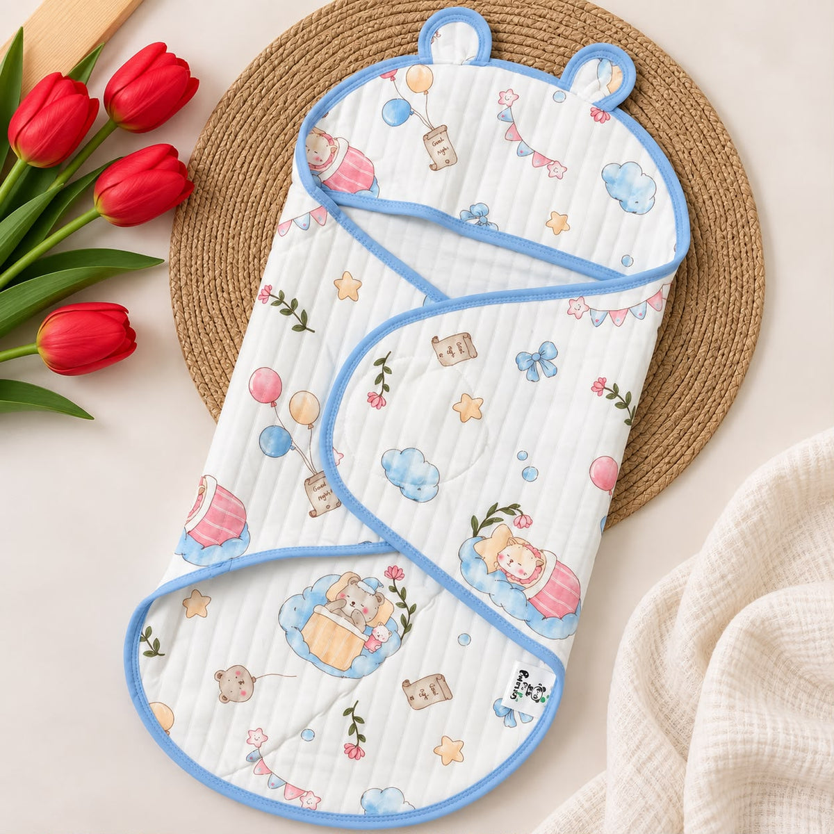 2 layer Muslin Receiving Blanket / Swaddle