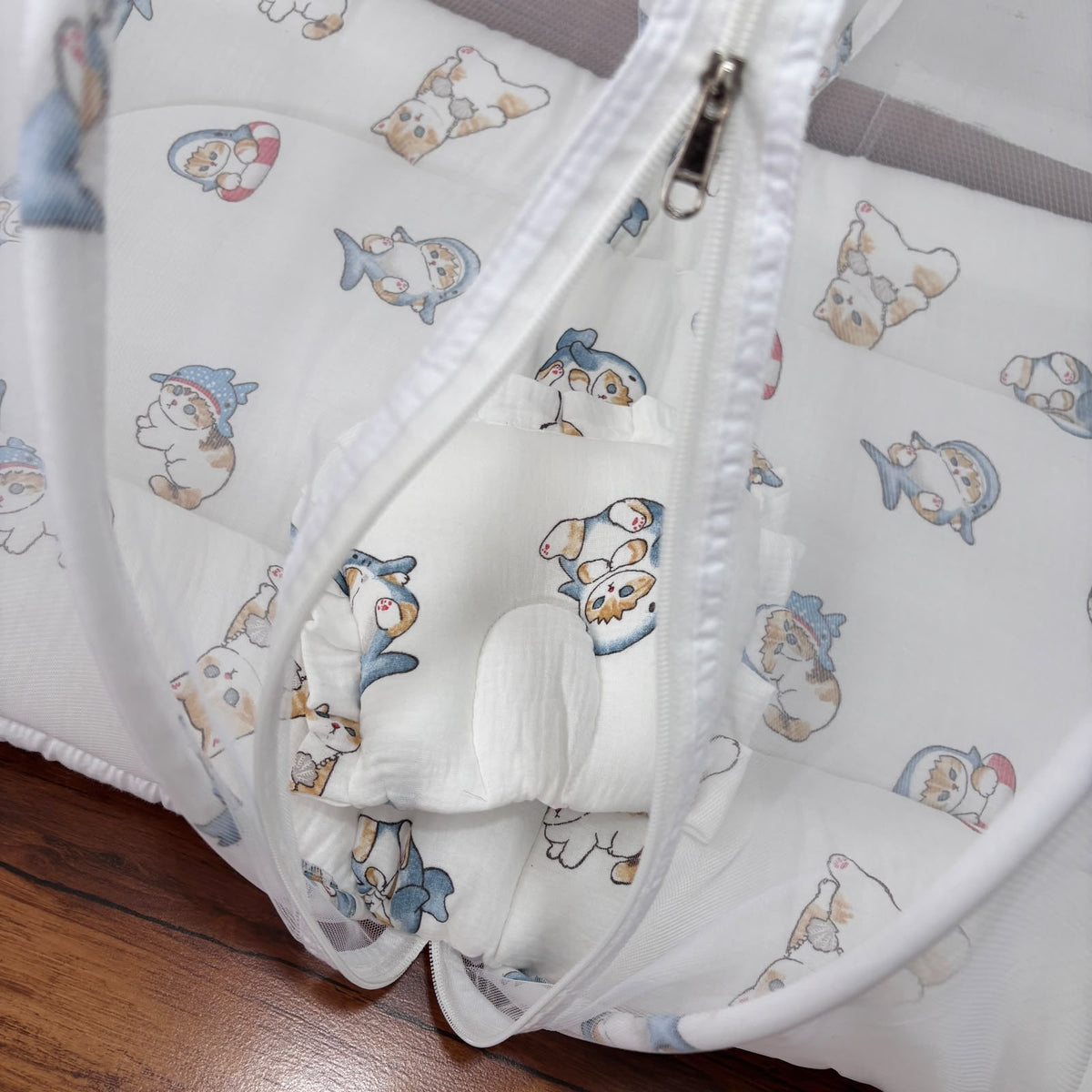 Baby Crinkled Muslin Mosquito Net Bed and Carry Bed Combo MN01