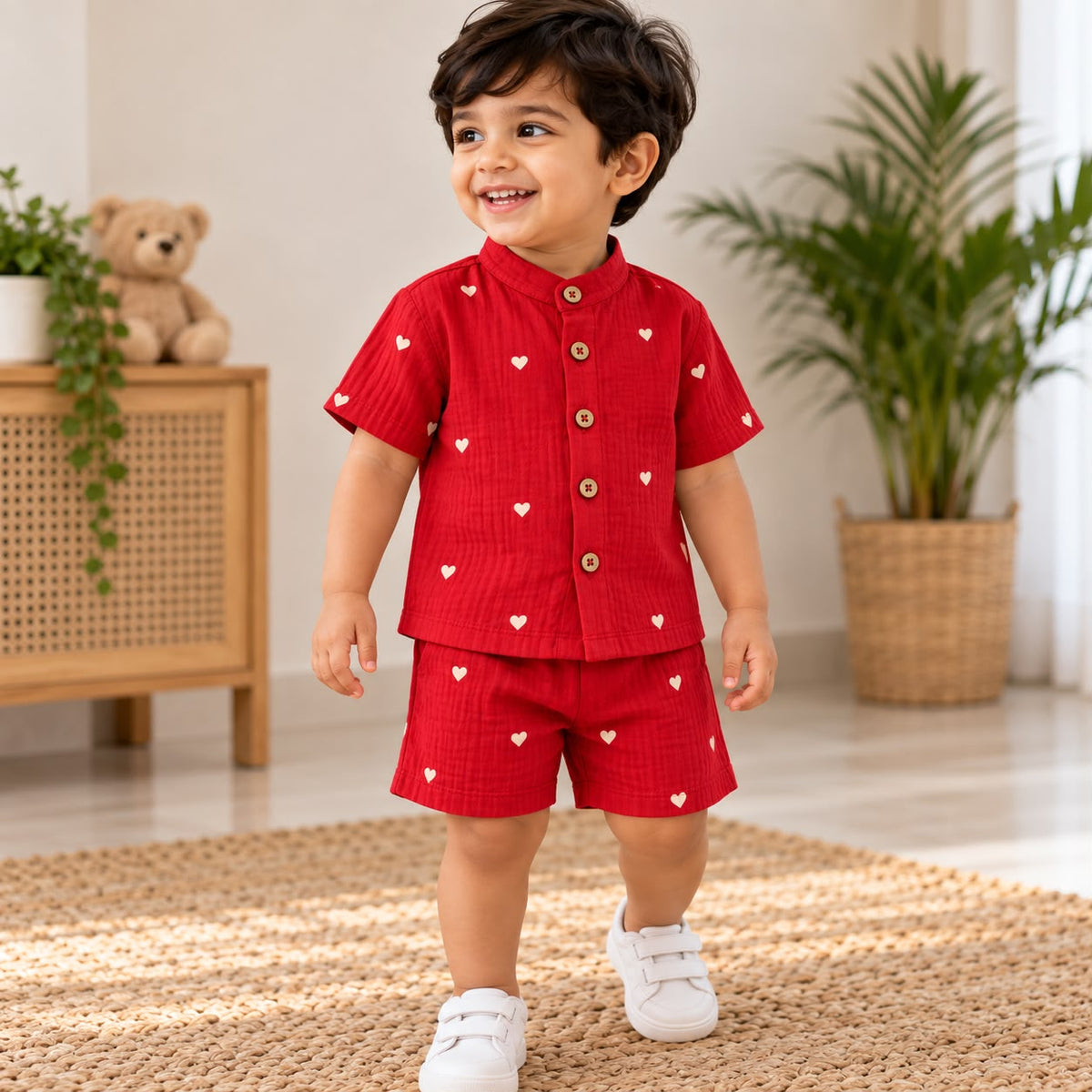 Muslin Double Layer Shorts Set DL01