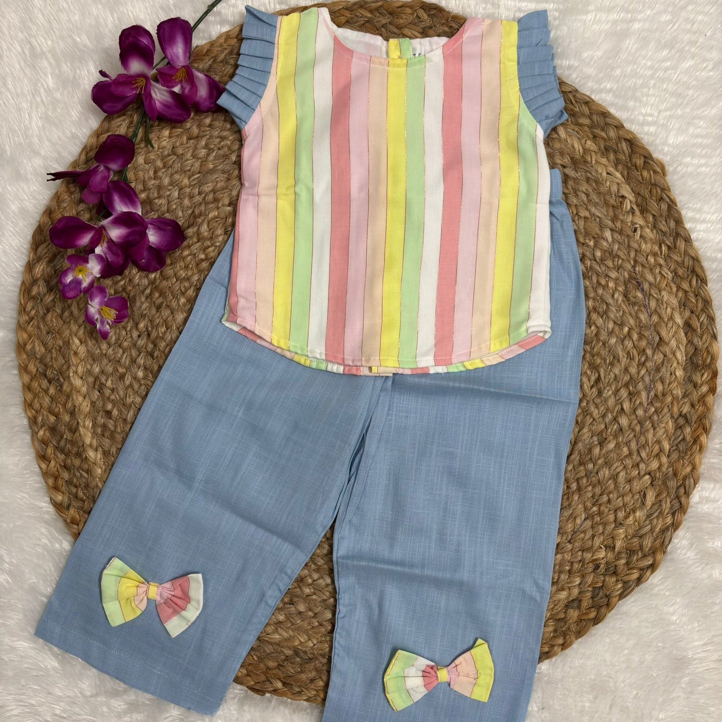 Girls Cotton Pant Co-ord Set