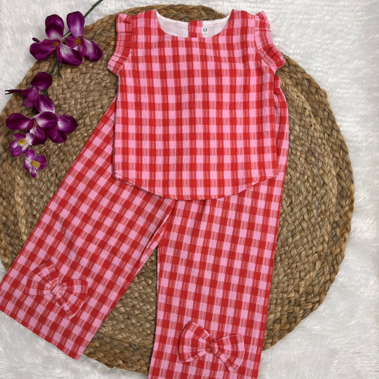 Girls Cotton Pant Co-ord Set