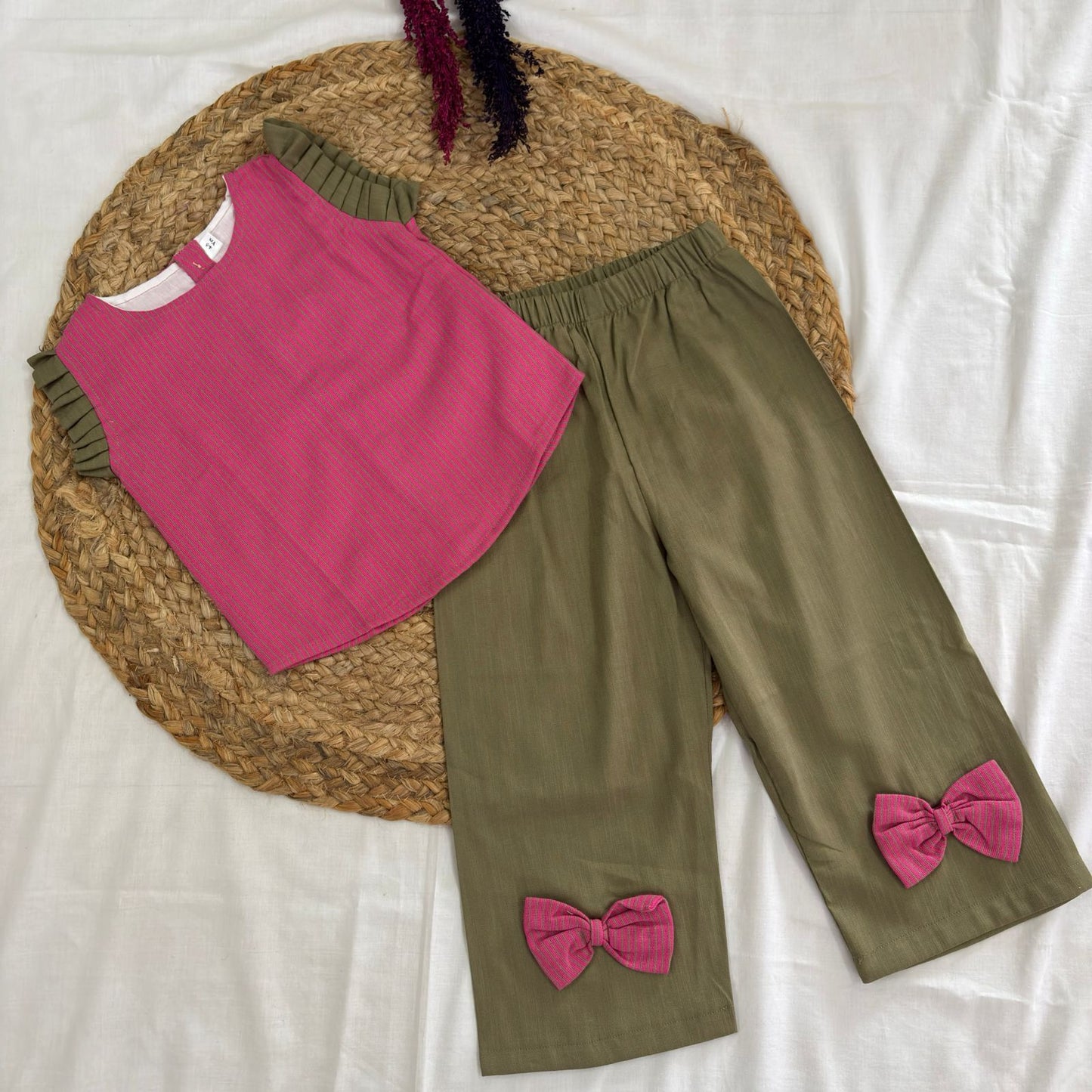 Girls Cotton Pant Co-ord Set
