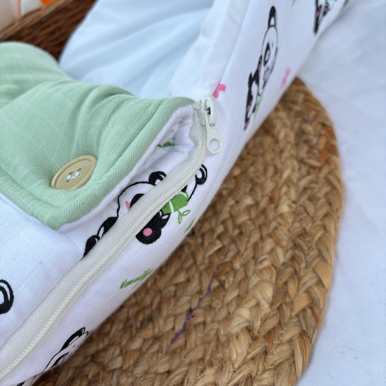 Baby Muslin Carry Bed Panda Print MN01