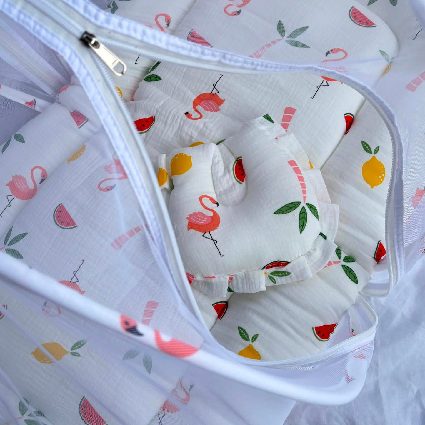 Baby Crinkled Muslin Mosquito Net Bed and Carry Bed Combo MN01