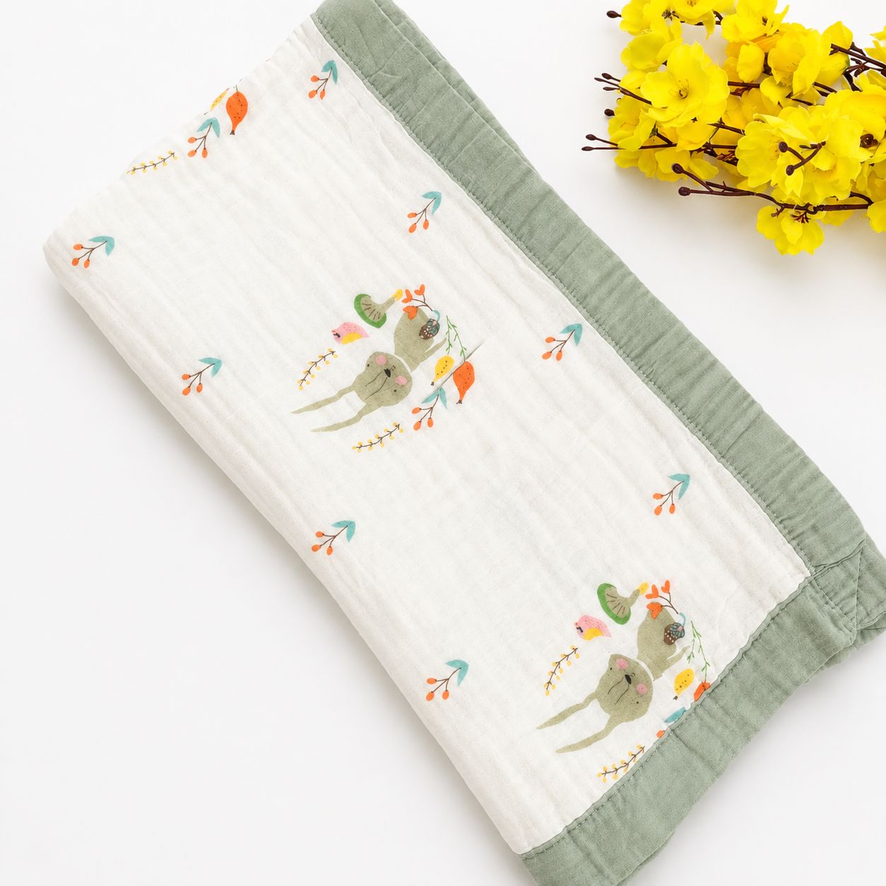 Crinkled Muslin 6 layer Blanket MN01