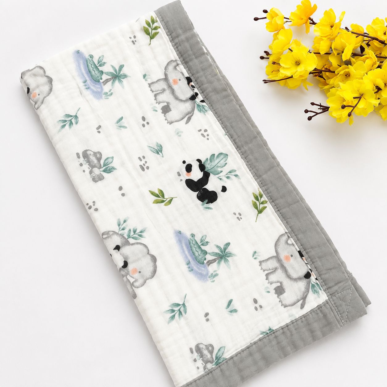 Crinkled Muslin 6 layer Blanket MN01