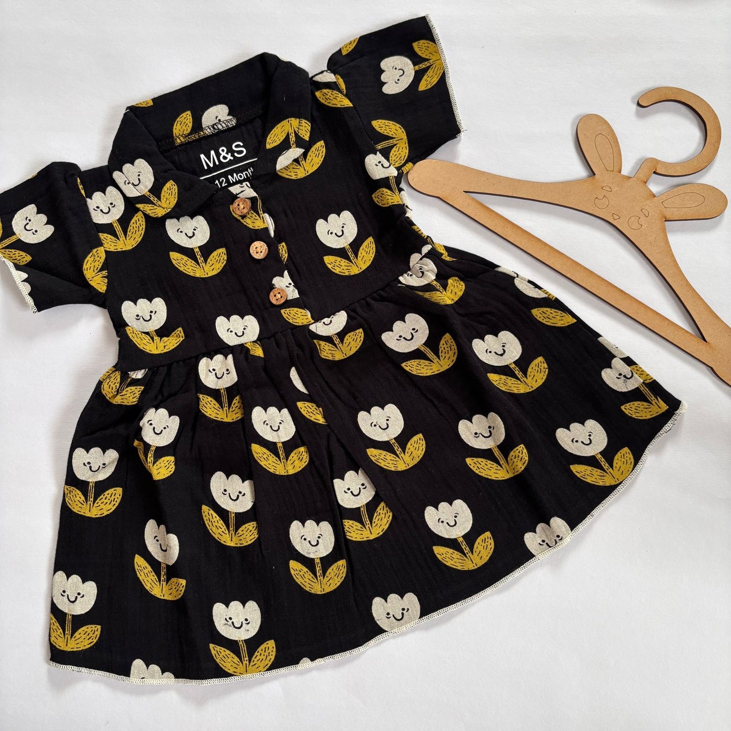 Muslin Frocks Front Open Button MN01