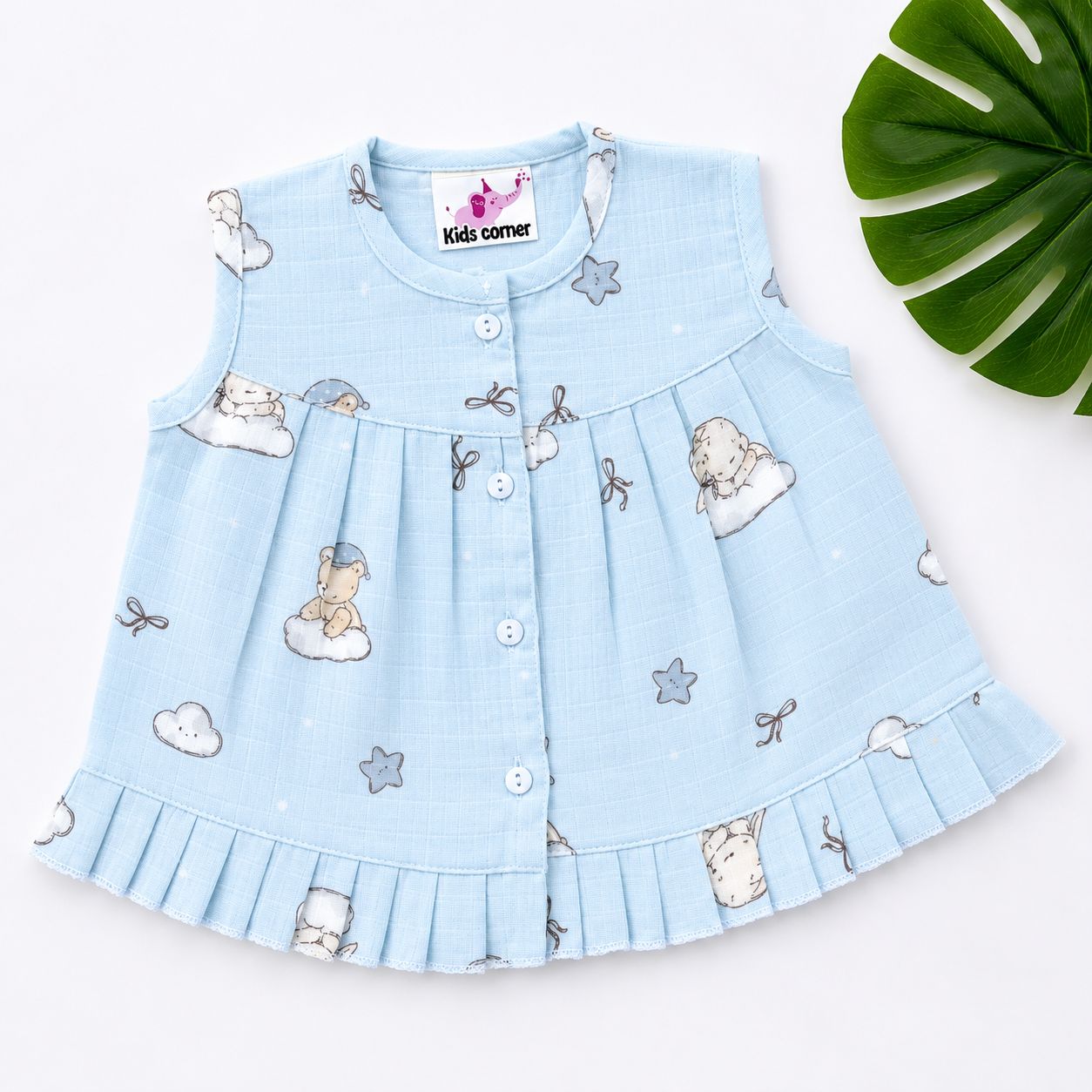 Muslin Frocks Front Open Button MN01