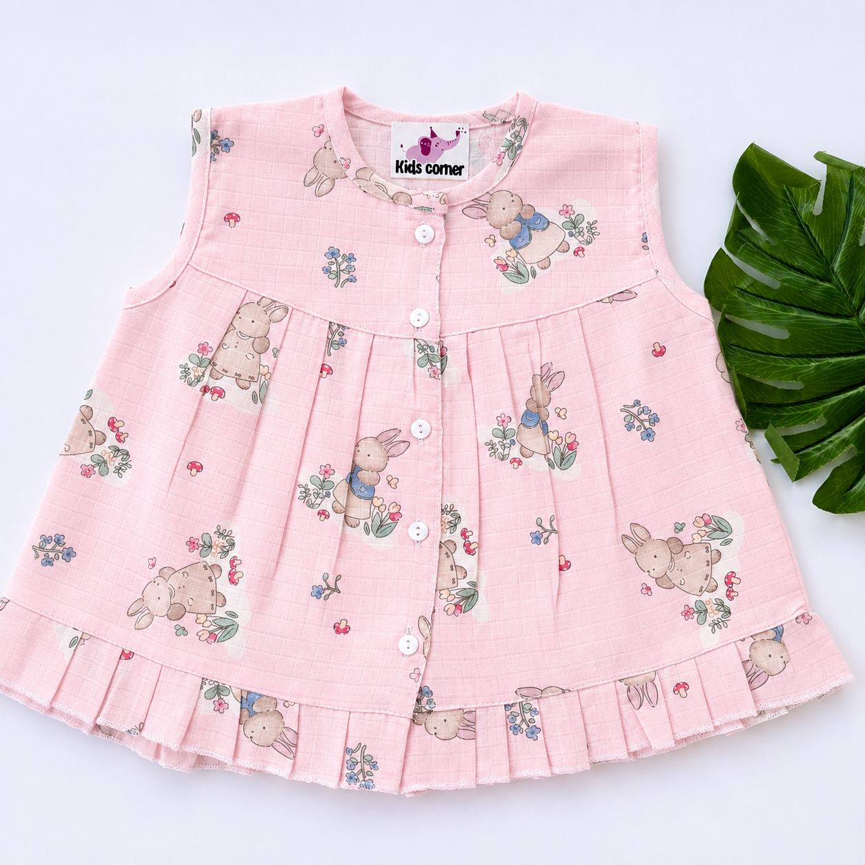 Muslin Frocks Front Open Button MN01