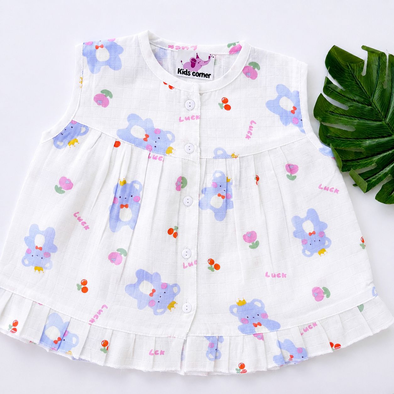 Muslin Frocks Front Open Button MN01